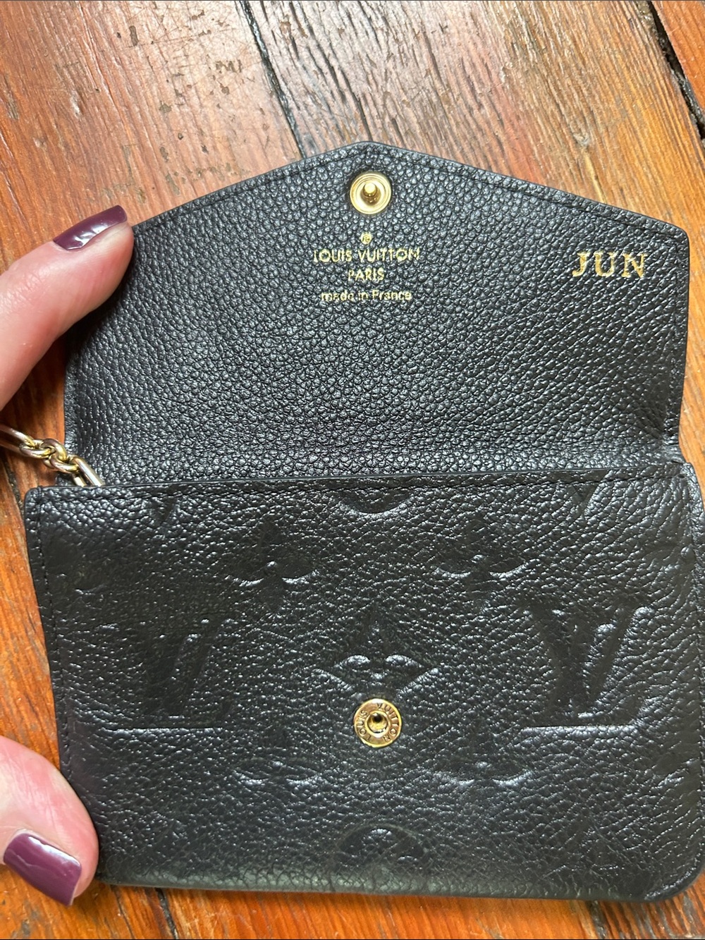 Louis Vuitton Monogram Empreinte Pochette Cles Coin Purse Black Noir - Picture 7 of 12